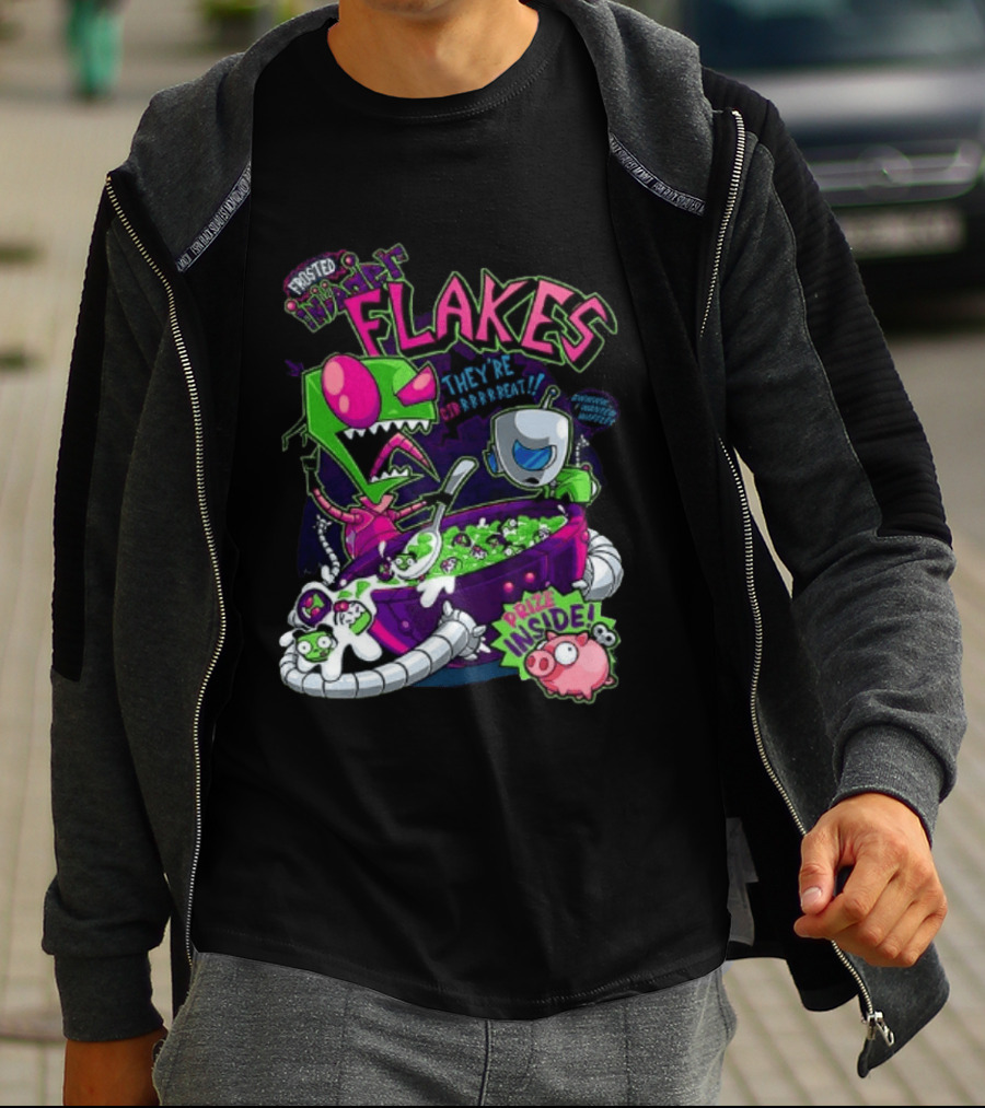 Frosted Invader Zim Flakes They're Irresistible With Prize Inside Piggy T-Shirt