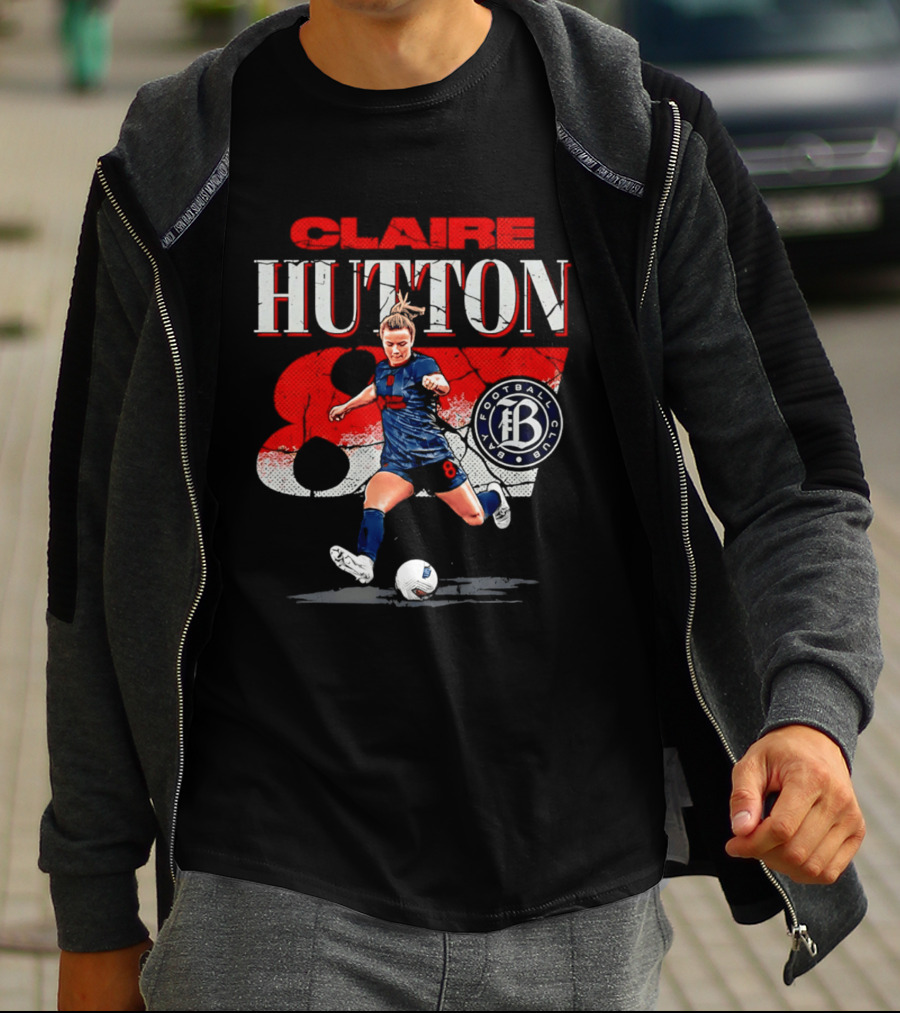 Claire Hutton Bay Football Club 87 Cracked Number T-Shirt