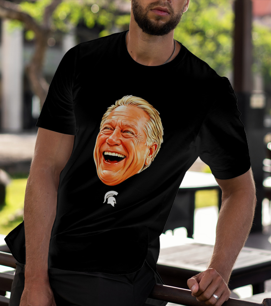 Michigan State Spartans Coach Tom Izzo Big Head T-Shirt