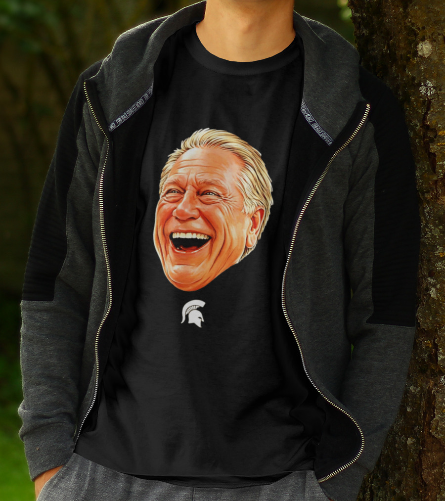 Michigan State Spartans Coach Tom Izzo Big Head T-Shirt