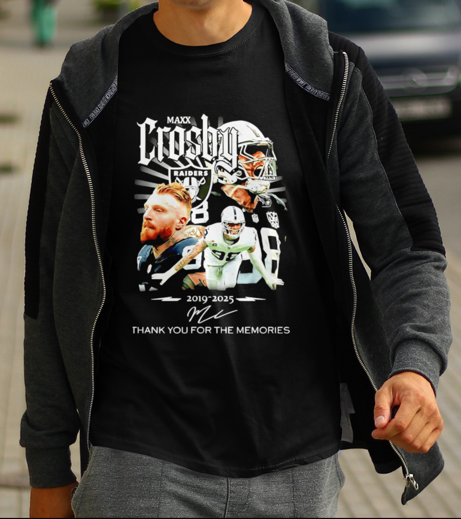 Maxx Crosby Raiders 2019 2025 Thank You For The Memories T-Shirt