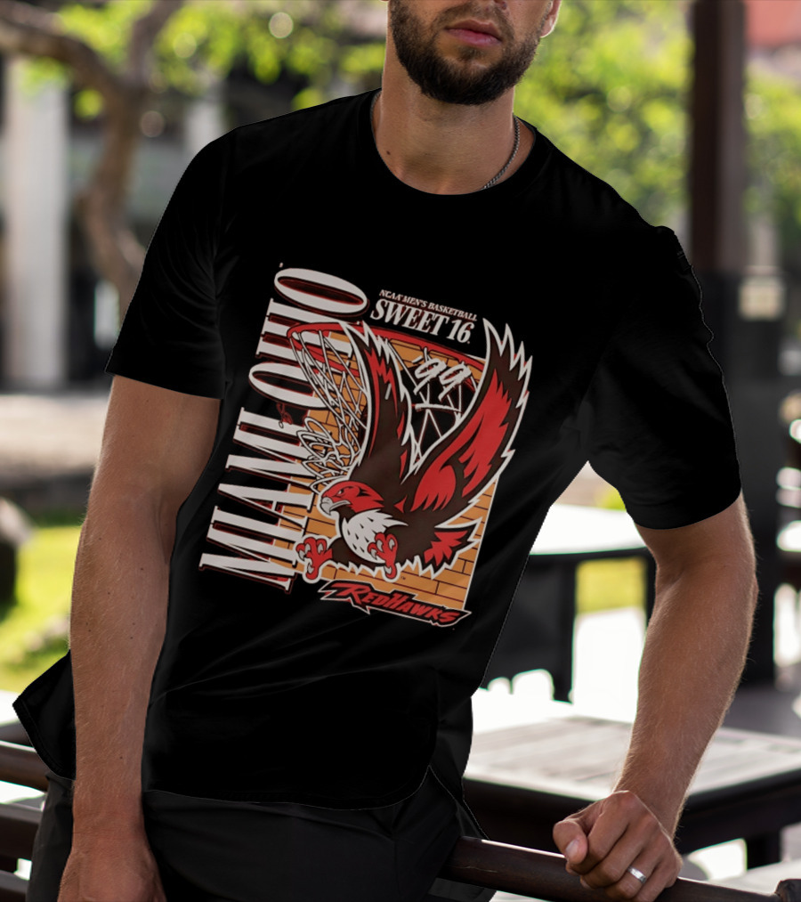 Miami Ohio RedHawks NCAA Men's Basketball Sweet 16 1999 T-Shirt