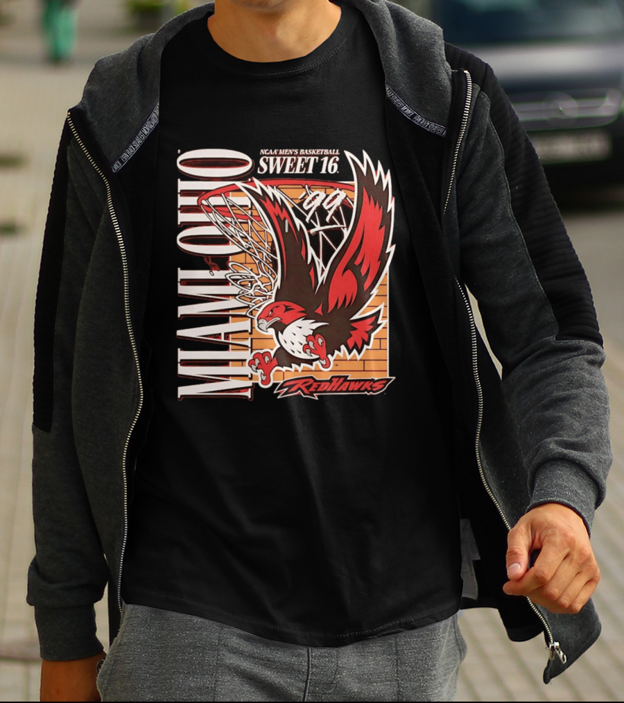 Miami Ohio RedHawks NCAA Men's Basketball Sweet 16 1999 T-Shirt