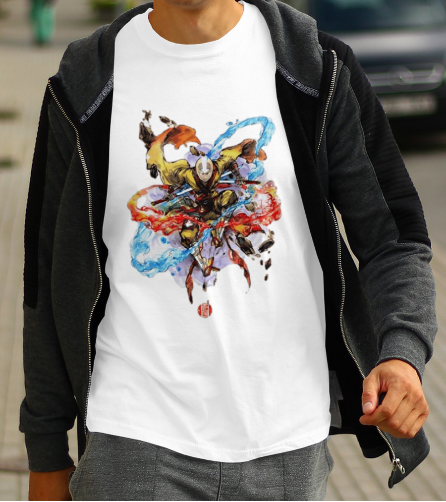 Aang Avatar The Last Airbender Elements Mastery Adult T-Shirt