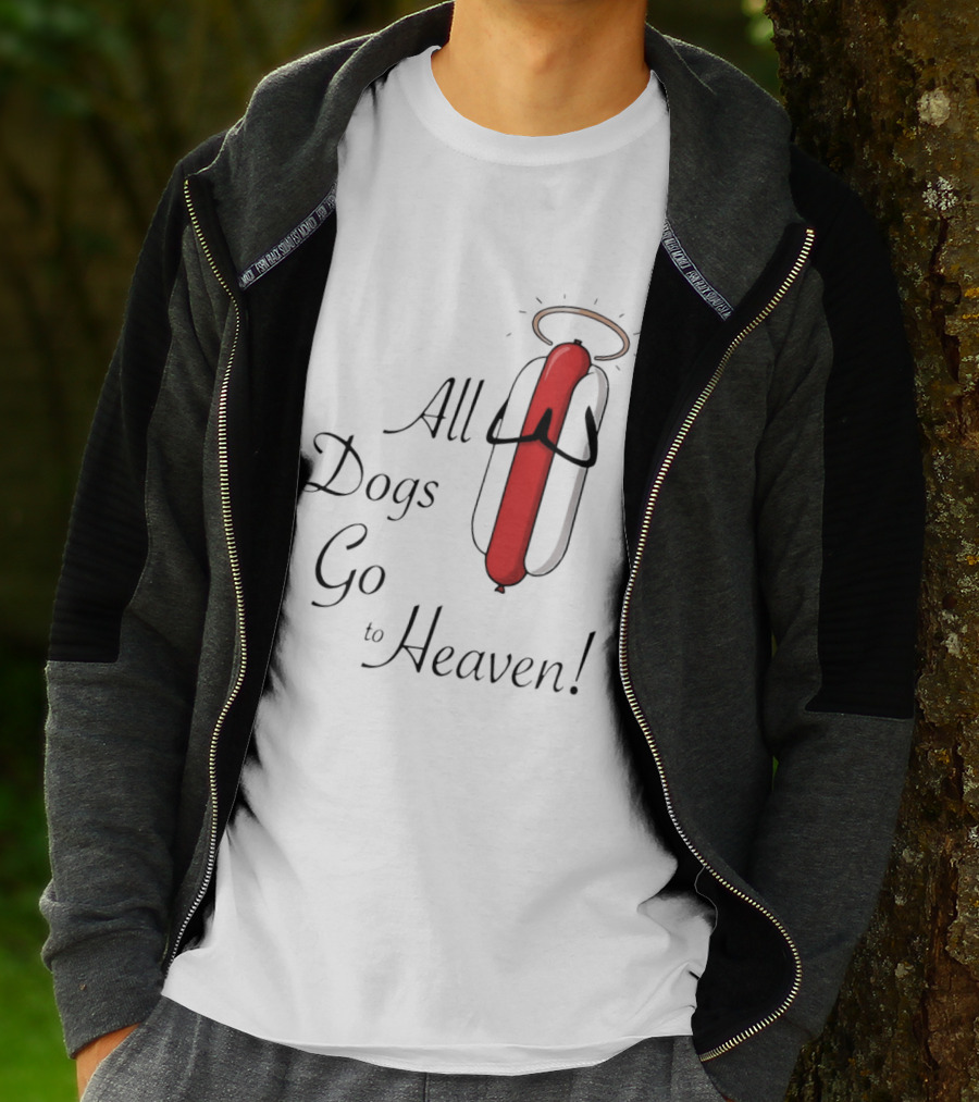 All Dogs Go To Heaven Sausage Hotdog Halo T-Shirt