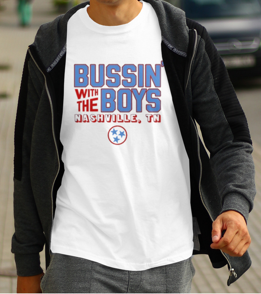 Bussin' With The Boys Nashville TN Three Stars T-Shirt