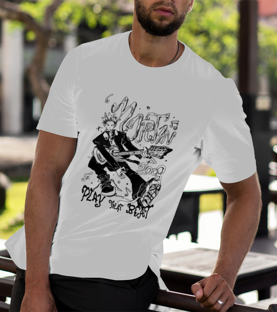 Martin 2008 Play That Beat Musician With Guitar T-Shirt