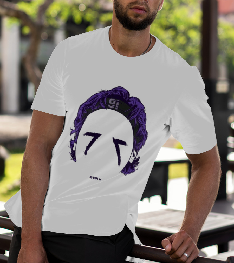 Original Trey Hendrickson 91 Baltimore Blank Face T-Shirt