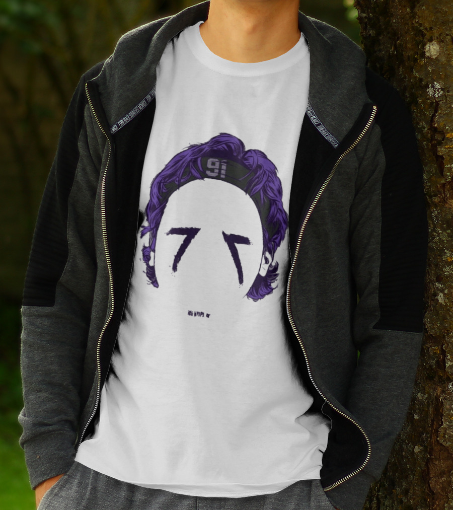 Original Trey Hendrickson 91 Baltimore Blank Face T-Shirt