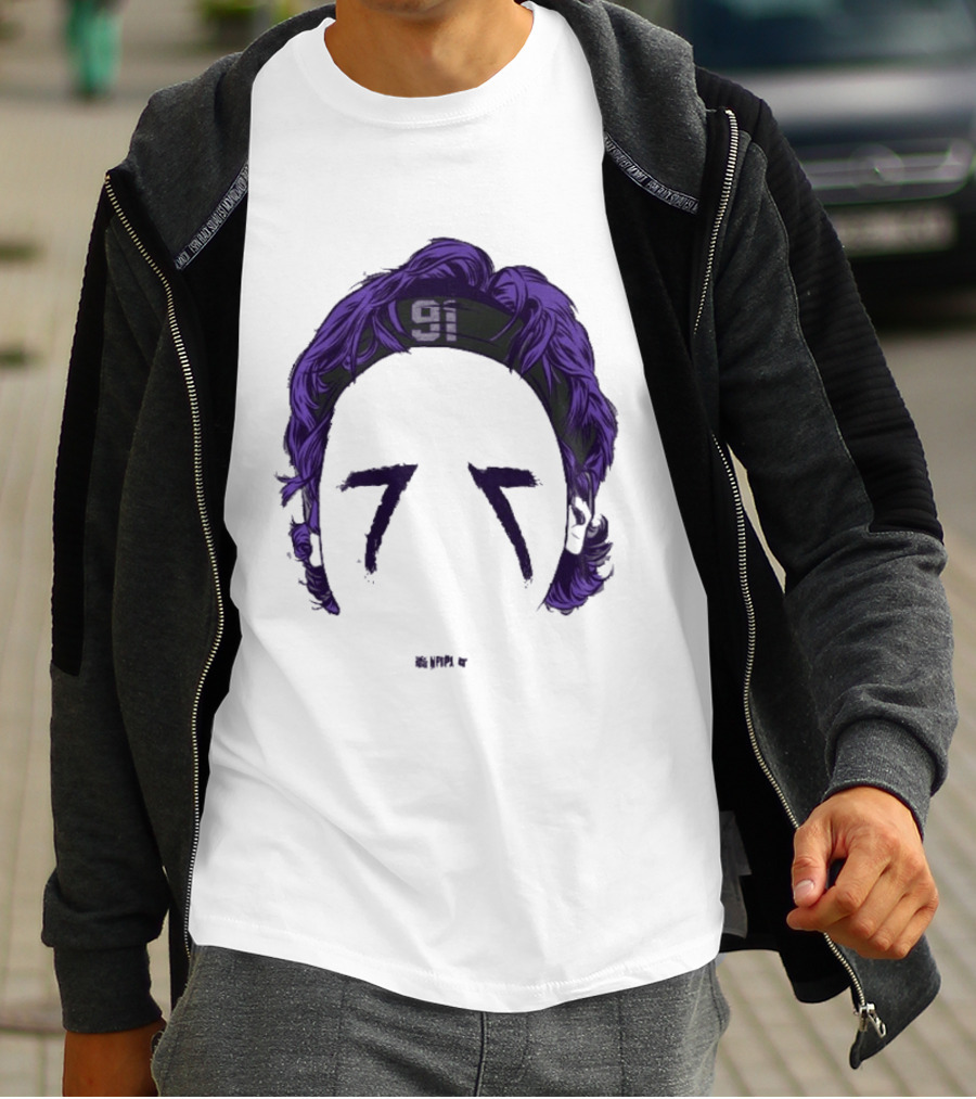 Original Trey Hendrickson 91 Baltimore Blank Face T-Shirt