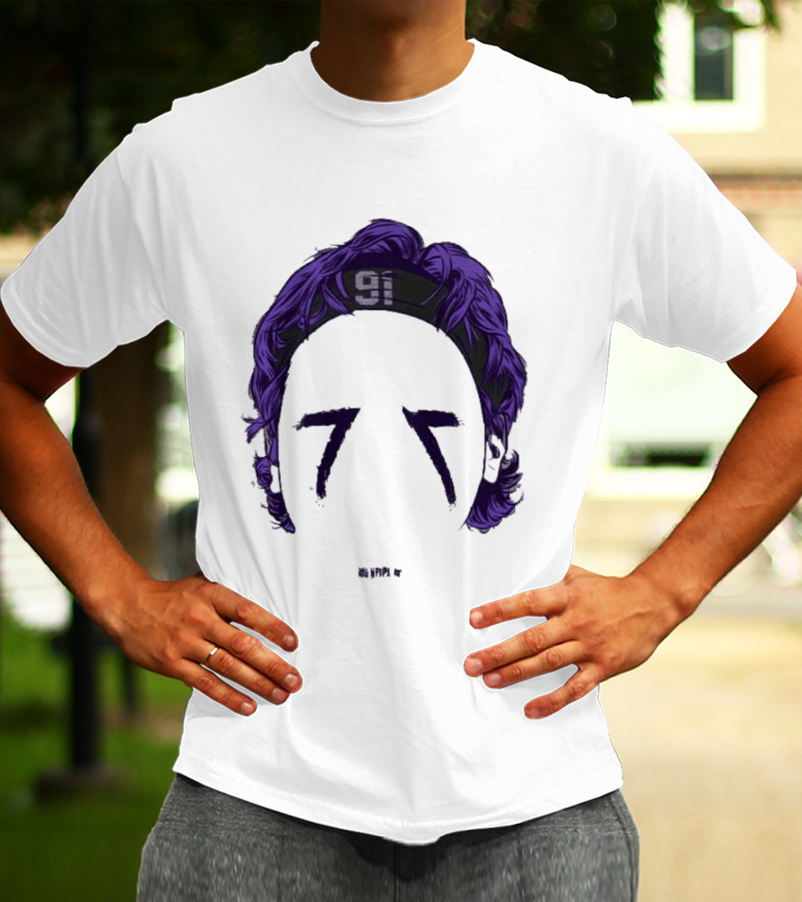 Original Trey Hendrickson 91 Baltimore Blank Face T-Shirt