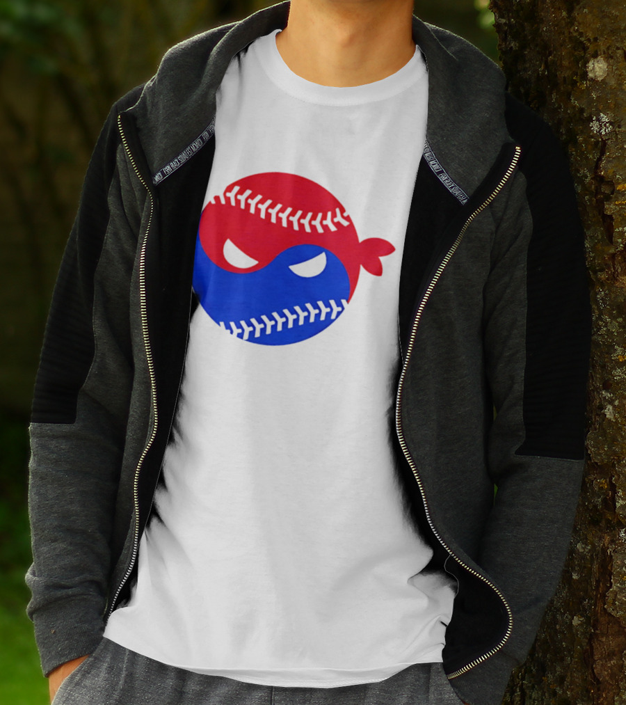 Pitching Ninja South Korea Baseball Yin Yang T-Shirt