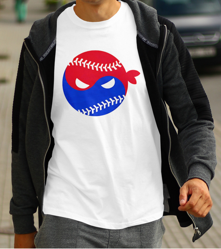 Pitching Ninja South Korea Baseball Yin Yang T-Shirt