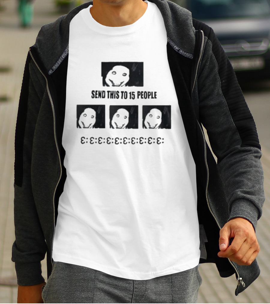 Top Send This To 15 People Jeff The Killer Creepy Smiley Faces T-Shirt
