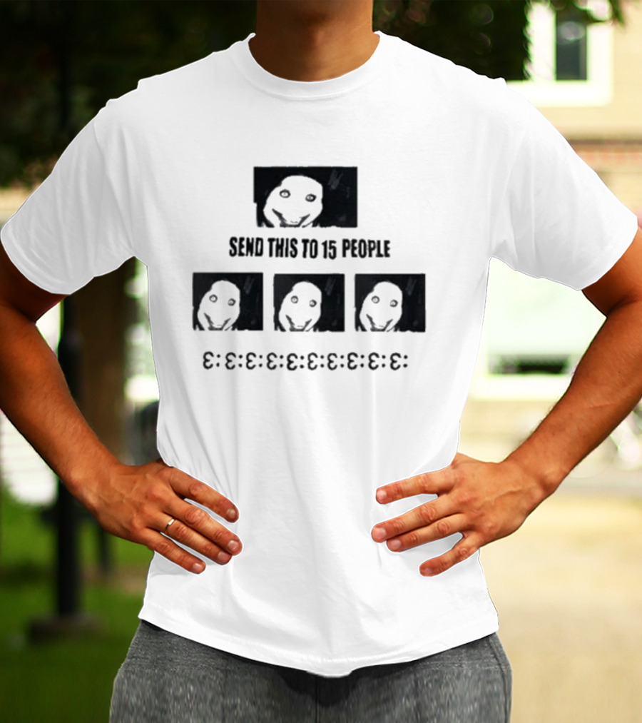Top Send This To 15 People Jeff The Killer Creepy Smiley Faces T-Shirt