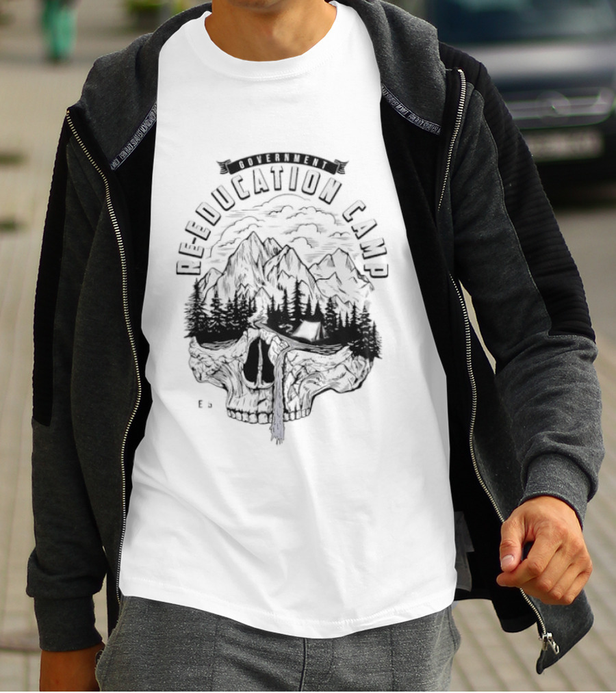 Government Reeducation Camp Est 2032 Skull T-Shirt