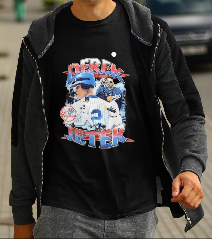 New York Yankees Derek Jeter Legendary Collage Player Yankees T-Shirt
