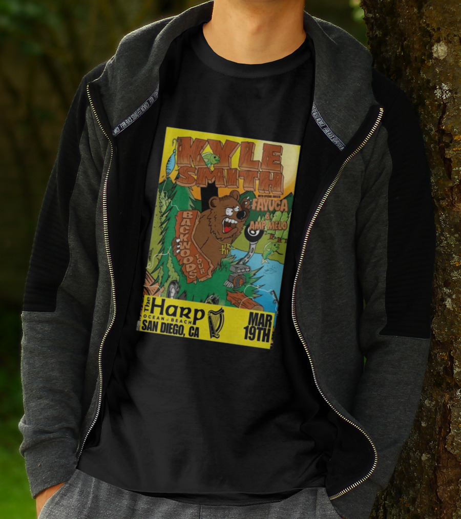 Kyle Smith Backwoods Tour Fayuca Amp Melo The Harp San Diego March 19th T-Shirt