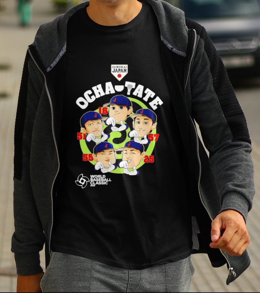 Ocha Tate Samurai Japan Shohei Ohtani Seiya Suzuki Koki Kitayama Kazuma Okamoto Munetaka Murakami World Baseball T-Shirt