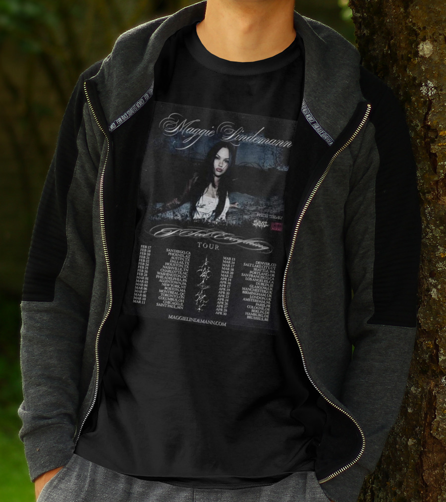 Maggie Lindemann I Feel Everything Tour 2026 Schedule MaggieLindemann.com Featuring Sucker Punch AAGBL Audio T-Shirt