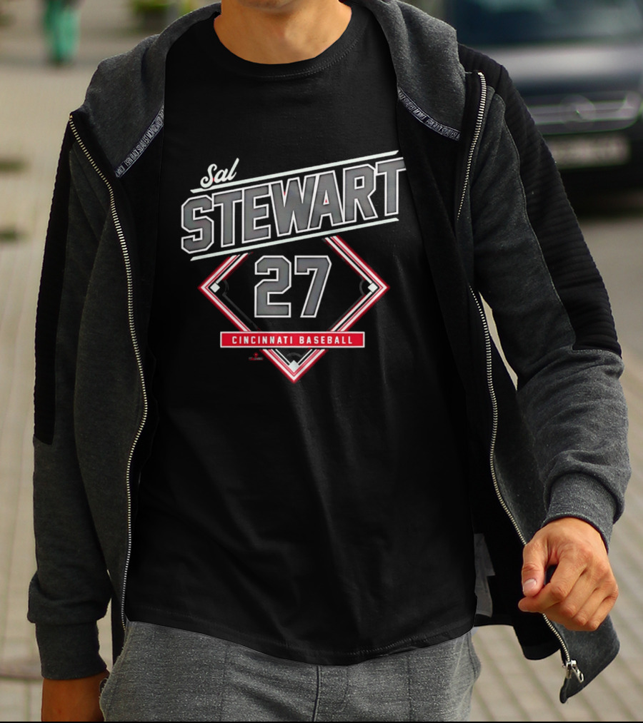 Sal Stewart 27 Cincinnati Baseball T-Shirt