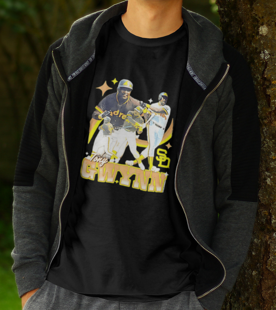 San Diego Padres Tony Gwynn Baseball Legend Collage T-Shirt