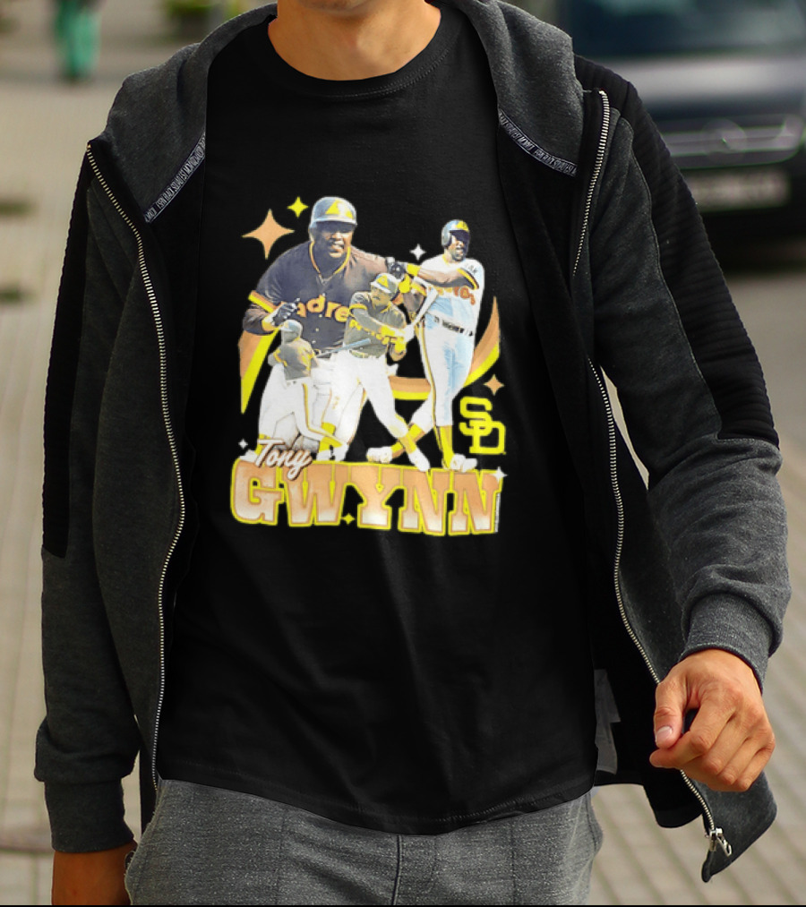 San Diego Padres Tony Gwynn Baseball Legend Collage T-Shirt