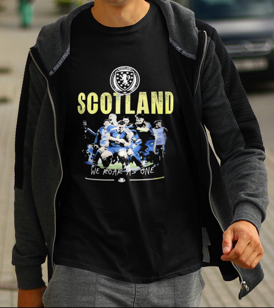 Scotland We Roar As One Team Spirit Rugby Union T-Shirt