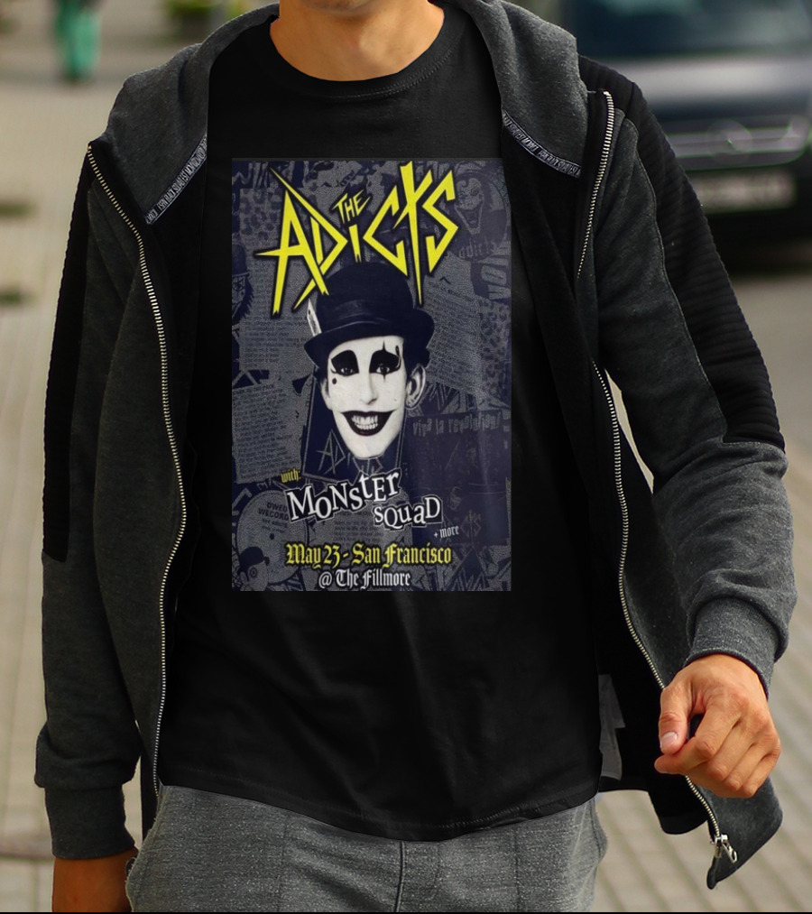 The Adicts Monster Squad San Francisco May 23 2026 Fillmore T-Shirt