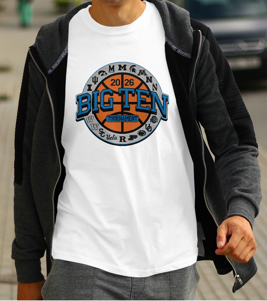 Big Ten 2026 Basketball Tournament All Team Pinwheel Michigan Ohio State Iowa Penn State UCLA Tournament T-Shirt