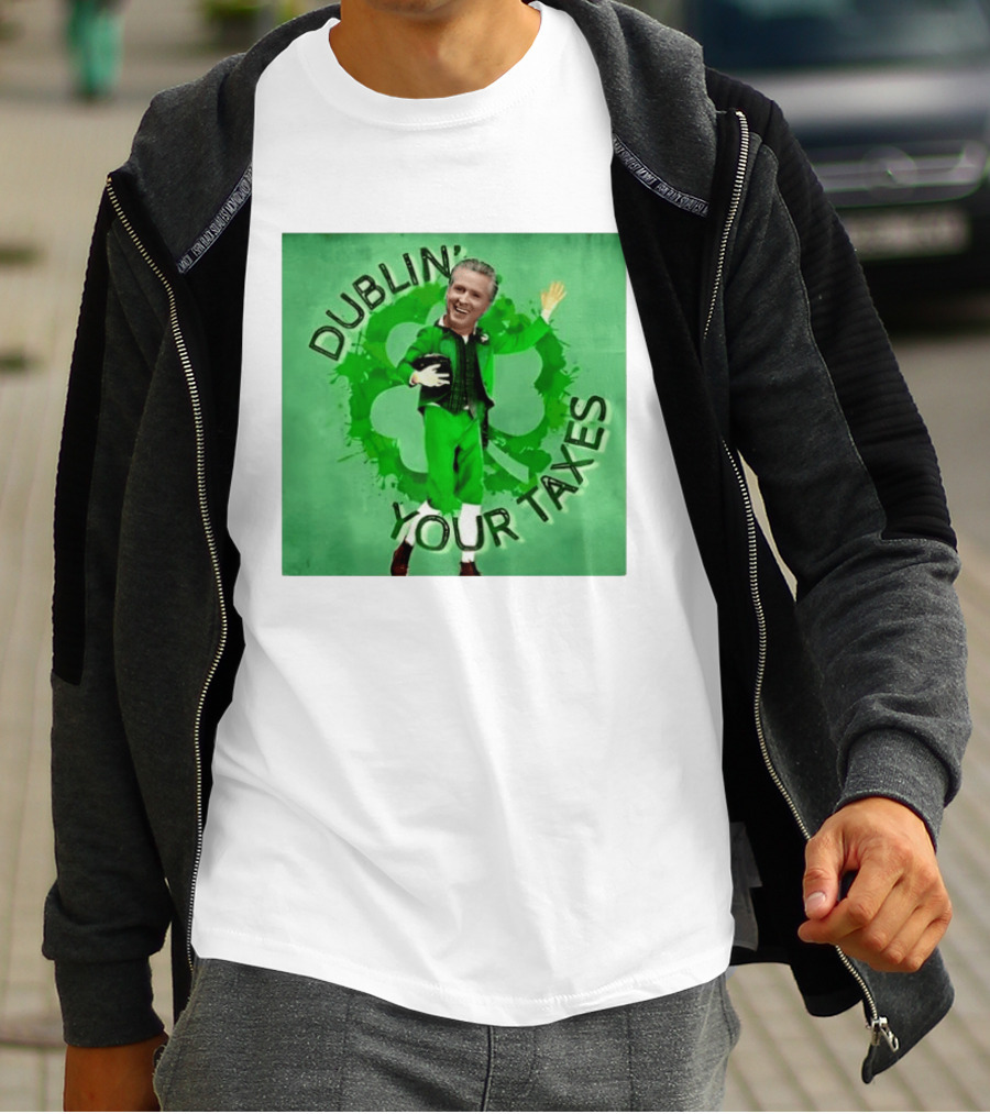 Gavin Newsom Dublin Your Taxes Leprechaun St Patrick's Day T-Shirt