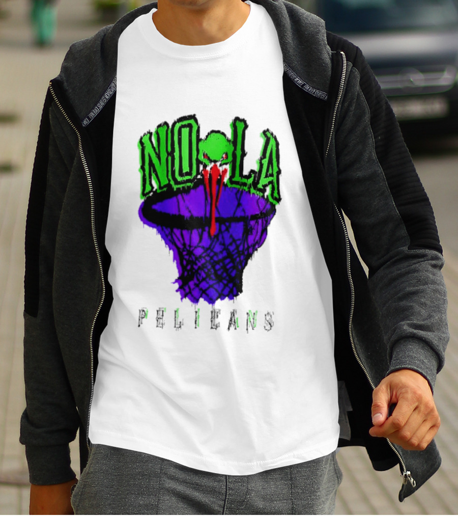 NOLA Pelicans Fest 2026 Basketball Hoop Alien T-Shirt
