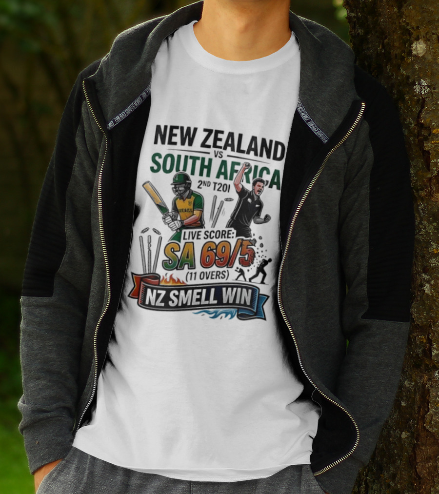 New Zealand Vs South Africa 2nd T20I Live Score SA 69/5 NZ Will Win T-Shirt