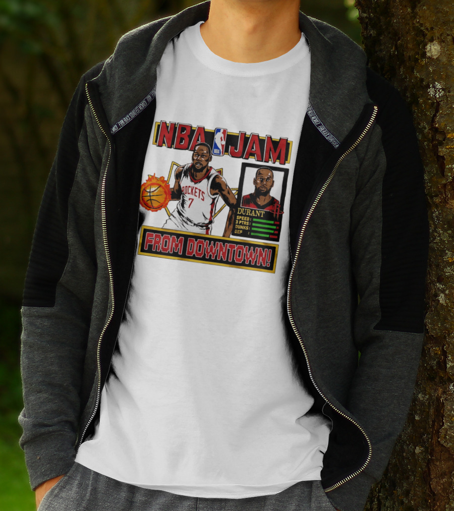 NBA Jam Durant Houston Rockets 7 From Downtown T-Shirt