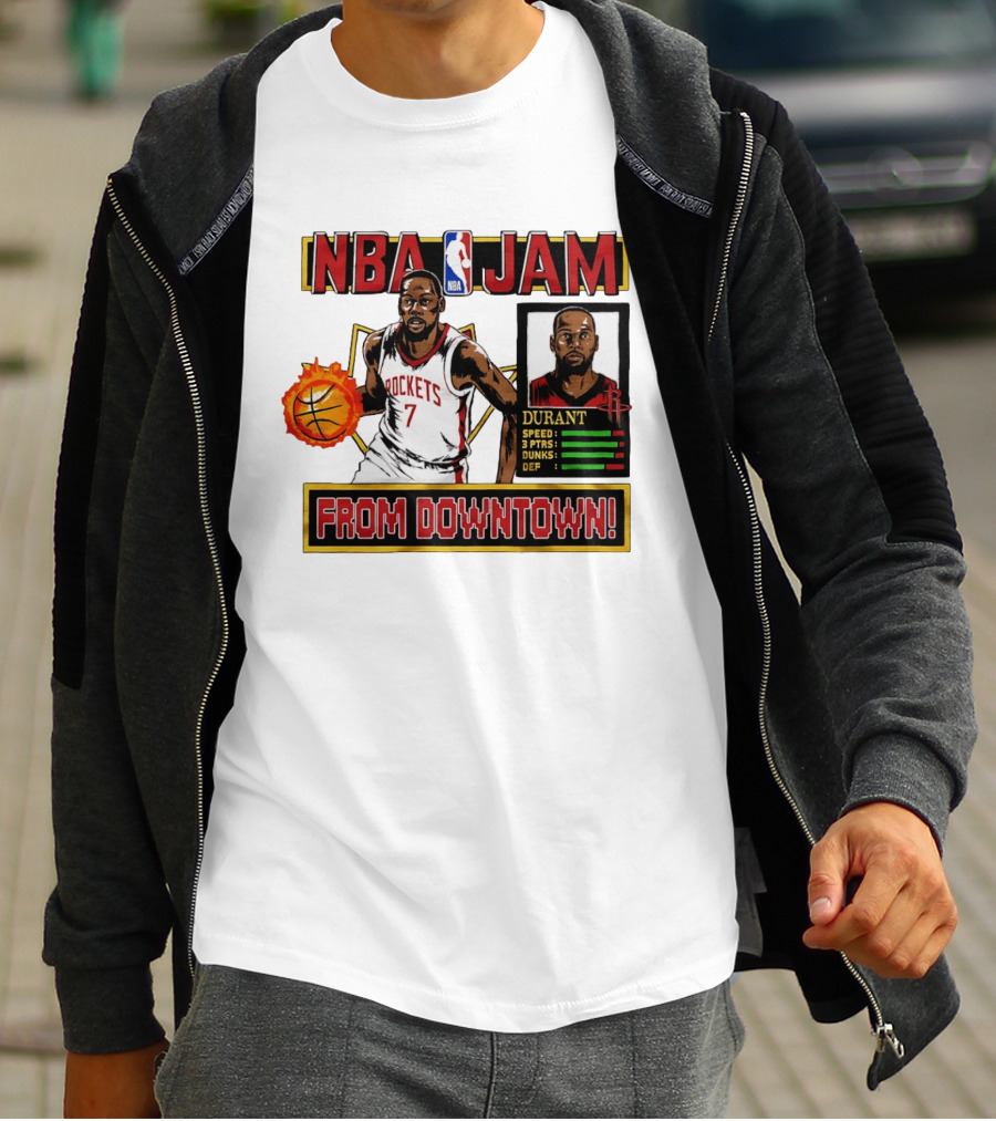 NBA Jam Durant Houston Rockets 7 From Downtown T-Shirt
