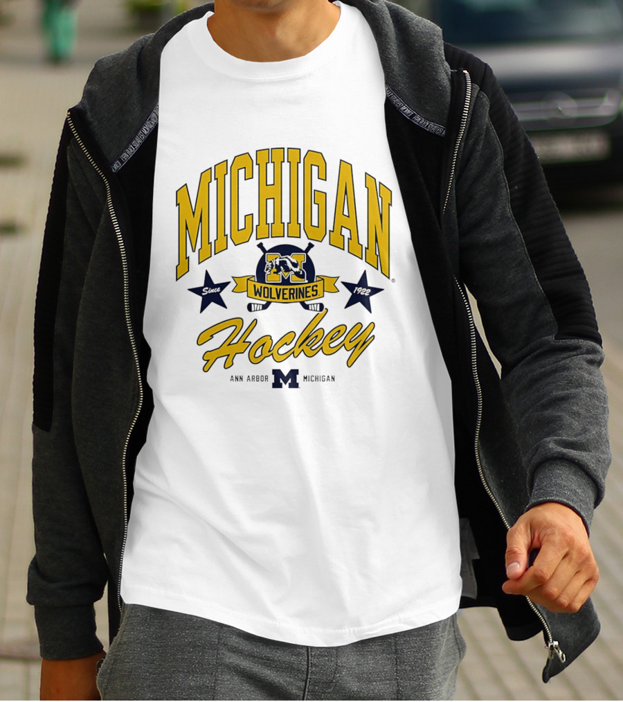 Michigan Wolverines Hockey Ann Arbor Heritage Since 1922 T-Shirt