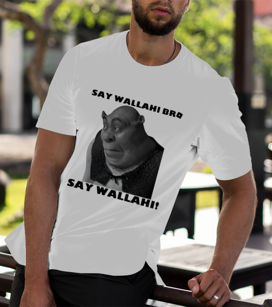 Shrek Say Wallahi Bro Meme Face Roblox T-Shirt