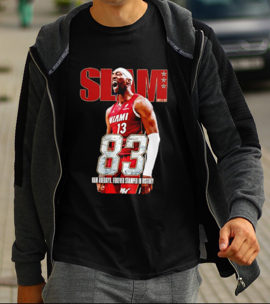 SLAM Bam Adebayo Miami Heat 13 Forever Stamped In History 83 T-Shirt