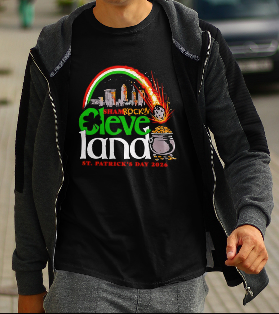 Cleveland Shamrockin Skyline Comet St. Patrick's Day 2026 Celebration T-Shirt