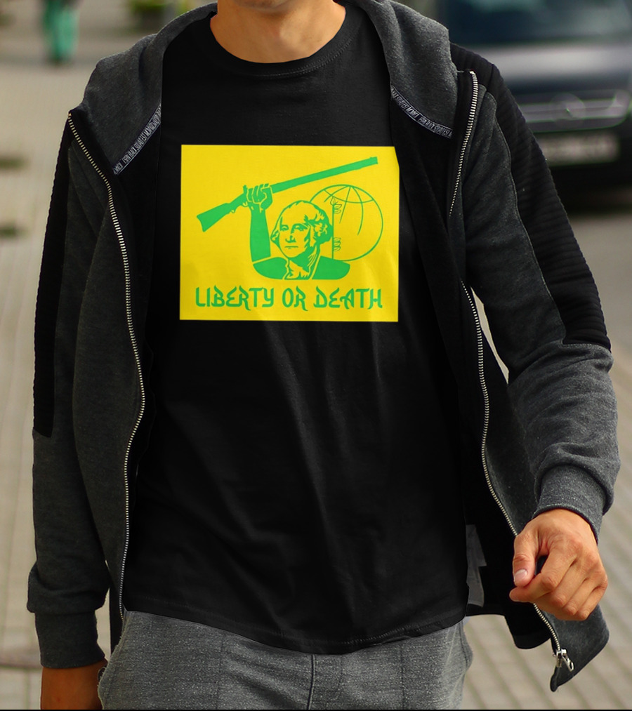 Liberty Or Death 2026 Washington Rifle Globe T-Shirt