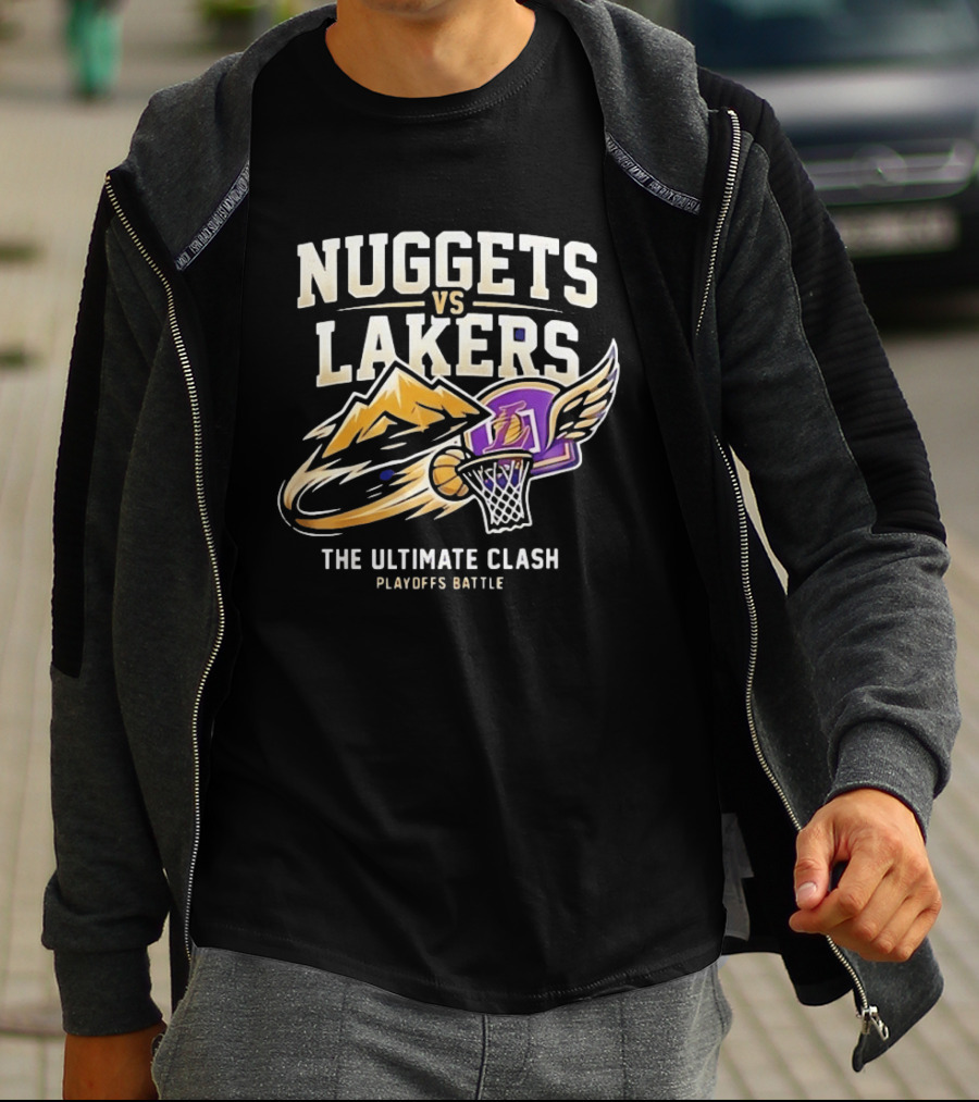 Nuggets Vs Lakers The Ultimate Clash Playoffs Battle T-Shirt