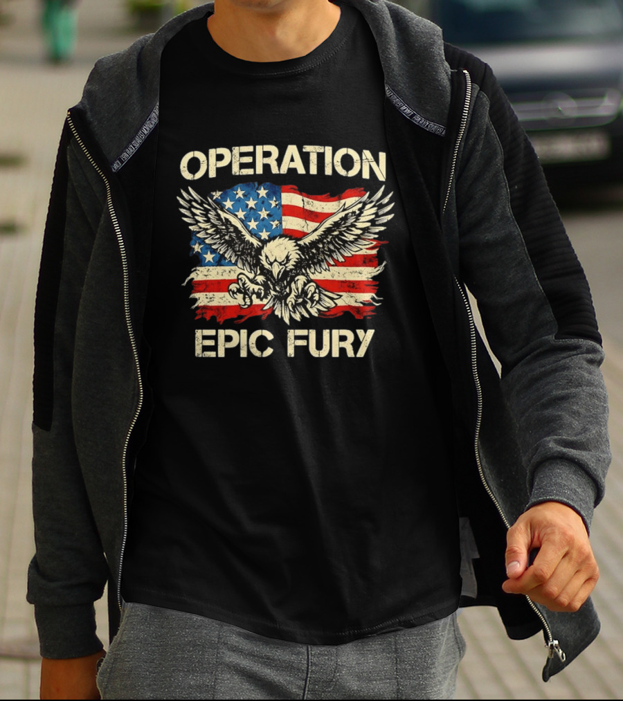 Operation Epic Fury Eagle US Flag American Pride T-Shirt