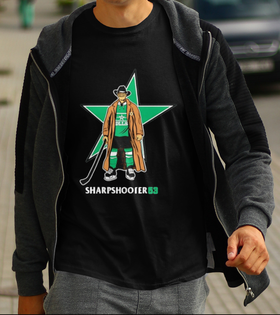 Sharpshooter 53 Dallas Stars Wyatt Johnston Hockey T-Shirt