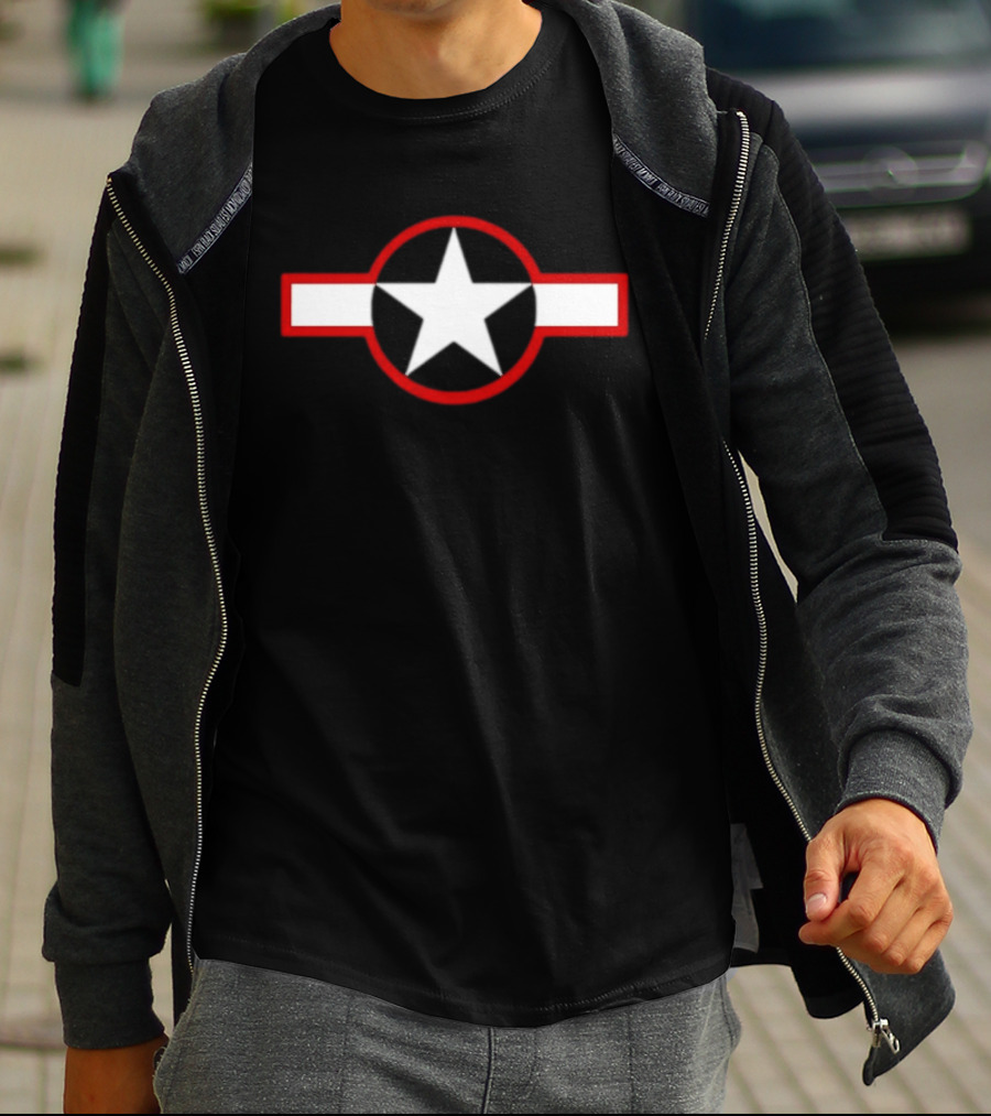Star And Bar Stylized USAF Roundel T-Shirt