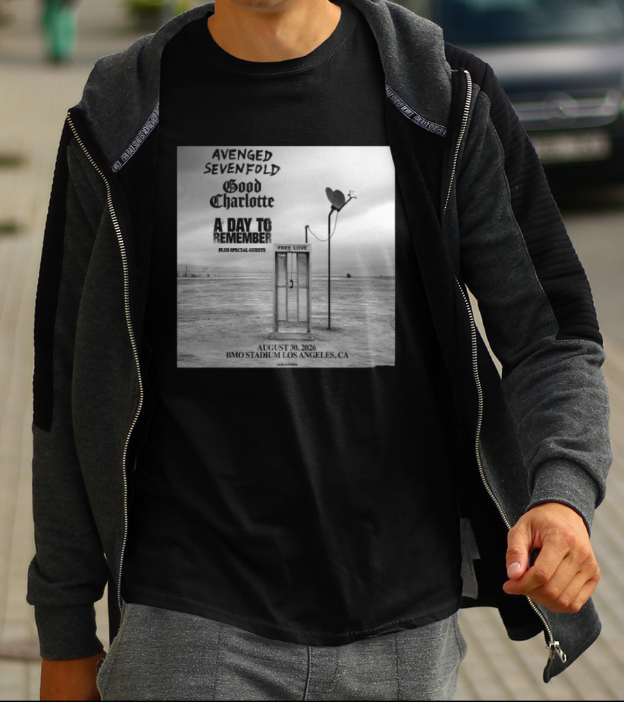 Avenged Sevenfold Good Charlotte A Day To Remember Concert BMO Stadium Los Angeles August 30 2026 T-Shirt