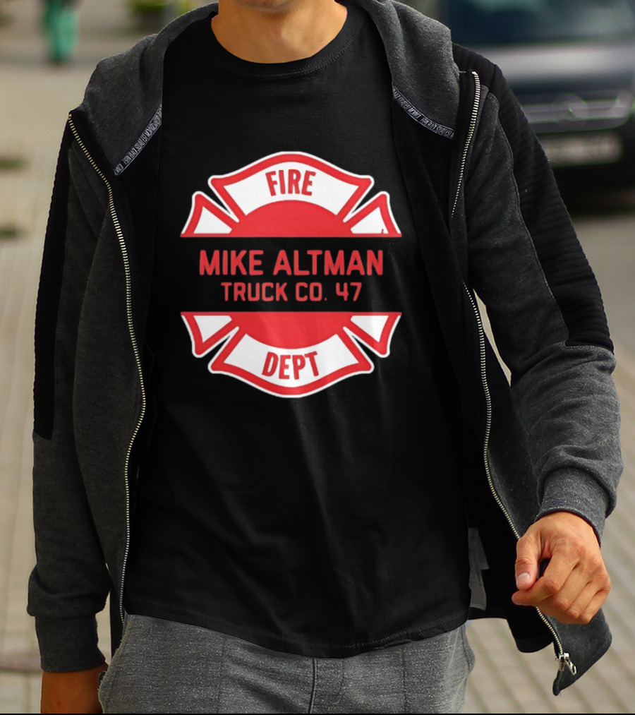 Chicago Fire Dept Mike Altman Truck Co 47 T-Shirt