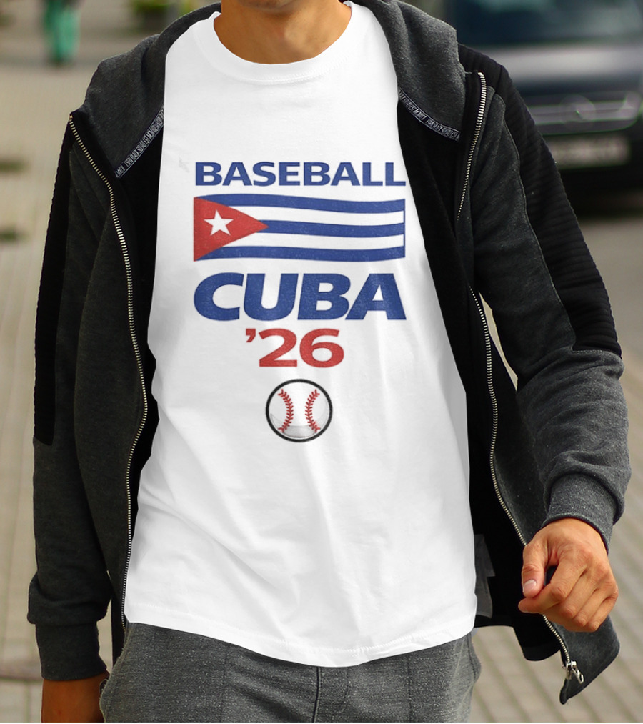 Cuba Baseball 2026 World Classic Cuban Flag Baseball T-Shirt