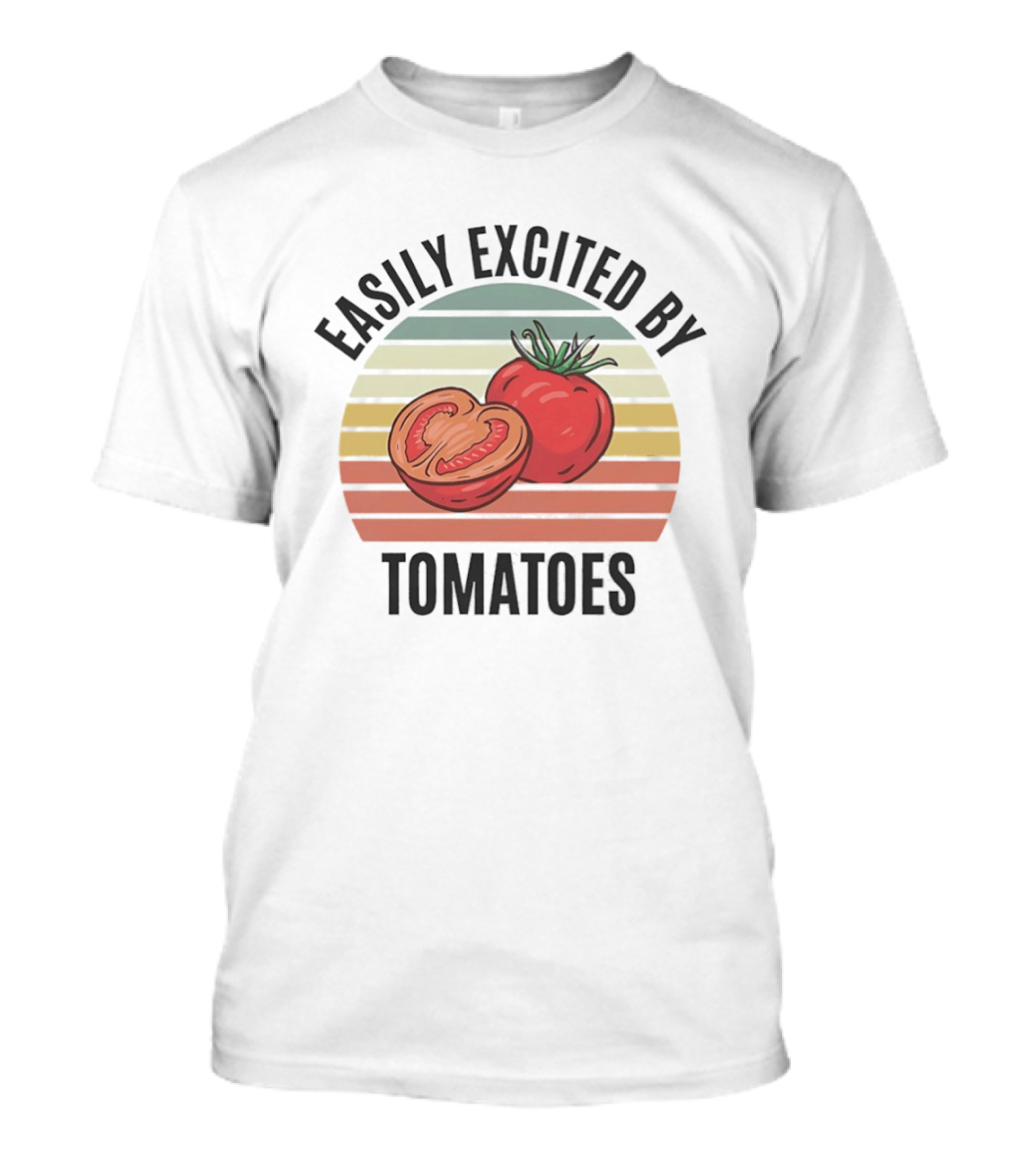 Easily Excited By Tomatoes Vintage Tomato Lover T-Shirt