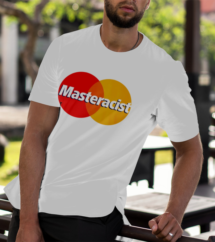 Masteracist Mastercard Parody Logo Red And Yellow Circles T-Shirt
