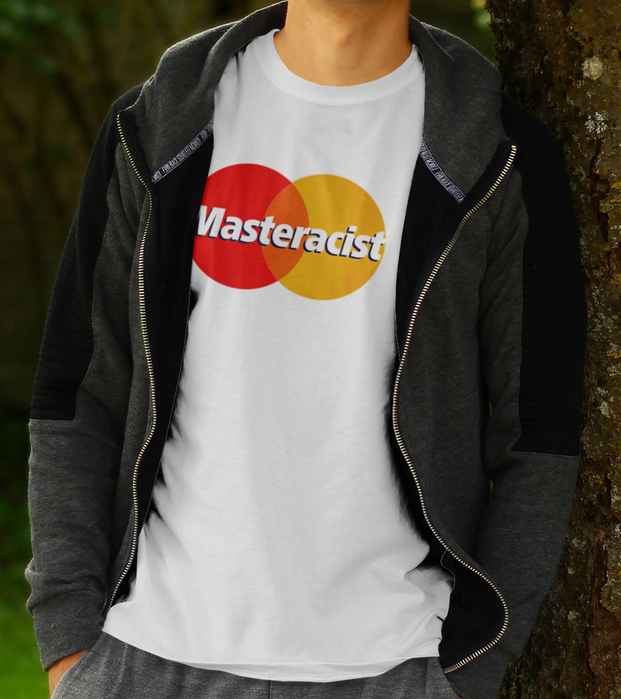 Masteracist Mastercard Parody Logo Red And Yellow Circles T-Shirt